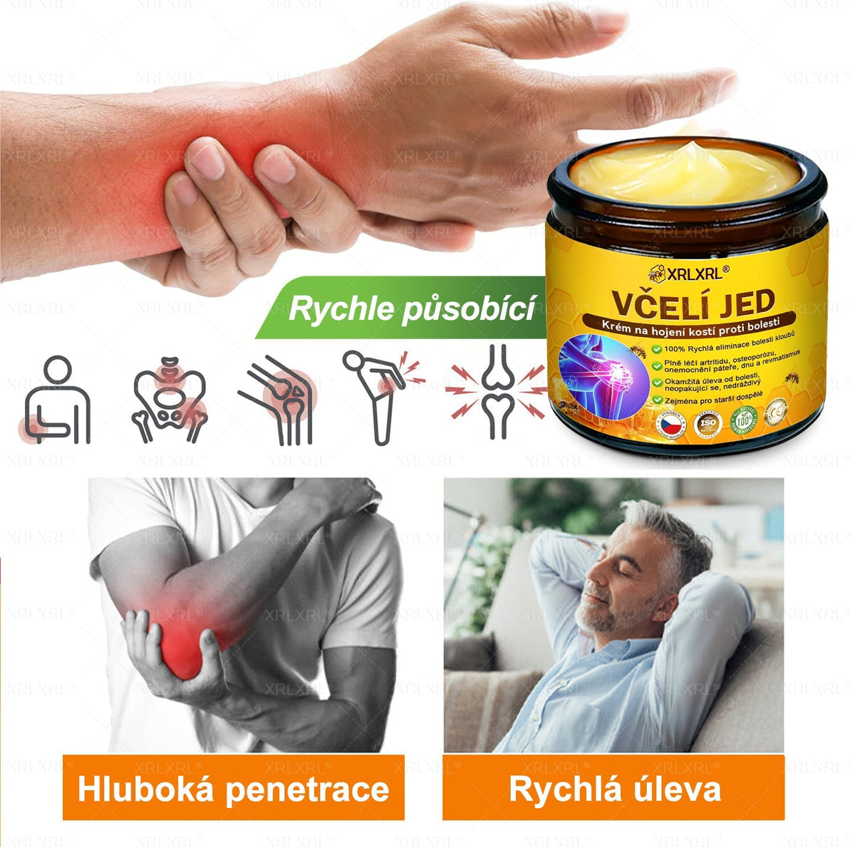 👩‍⚕️👩‍⚕️XRLXRL® prémiový regenerační krém na klouby a kosti– úleva od bolesti kloubů a kostí, vhodné pro dospělé a seniory