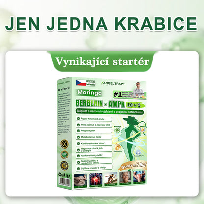 🍀🛡️ Oficiální vlajkový obchod | 💜💜 𝑨𝑵𝑮𝑬𝑳𝑻𝑹𝑨𝑷® Moringa × berberin × AMPK 10 v 1 — nanomikrojehličkové náplasti na podporu hubnutí 🇨🇿 Stačí 1× denně ✅ Výsledky již za 7 dní — podpora při nadváze, pro zdraví srdce a cév a péči o klouby